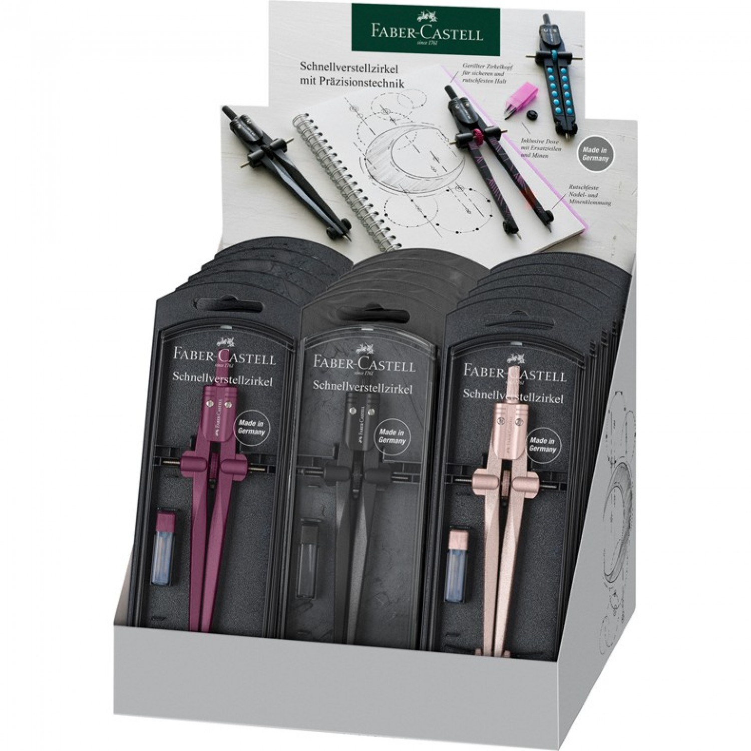 FABER-CASTELL STREAM 2022, + грифели, пластиковый футляр, цвет ассорти ...