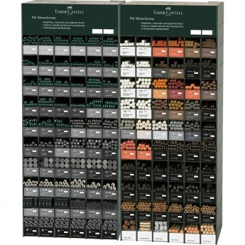 Дисплей художественных принадлежностей FABER-CASTELL PITT MONOCHROME, с наполнением, 1106 предметов Дисплей художественных принадлежностей FABER-CASTELL PITT MONOCHROME, с наполнением, 1106 предметов
