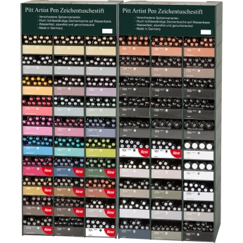 Дисплей капиллярных ручек FABER-CASTELL PITT ARTIST PEN, с наполнением, 576шт., 2 модуля