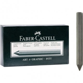 Графит натуральный в форме мелка FABER-CASTELL PITT GRAPHITE CRAYON 2B, заточеный