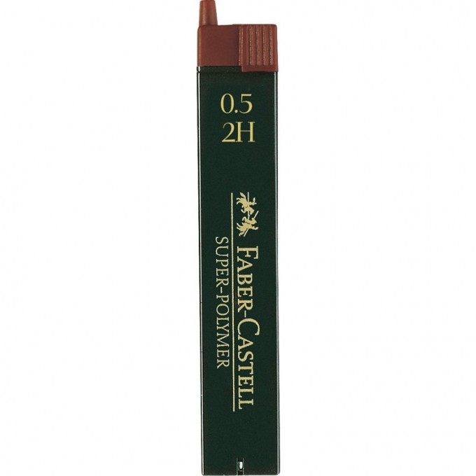 Грифели для механических карандашей FABER-CASTELL "SUPER-POLYMER", 12 шт., 0,5 мм, 2H FR-120512