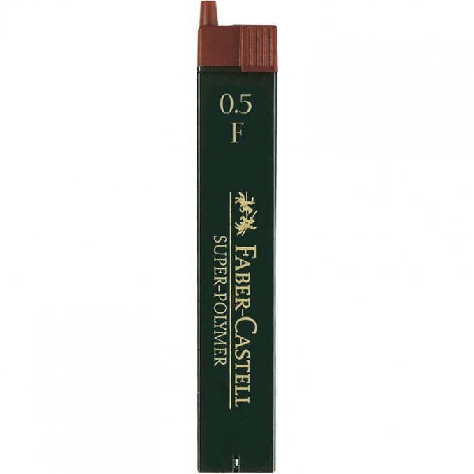 Грифели для механических карандашей FABER-CASTELL SUPER-POLYMER, 12 шт., 0,5 мм, F FR-120510