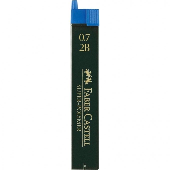 Грифели для механических карандашей FABER-CASTELL SUPER-POLYMER, 12 шт., 0,7 мм, 2B FR-120702