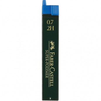 Грифели для механических карандашей FABER-CASTELL SUPER-POLYMER, 12 шт., 0,7 мм, 2H