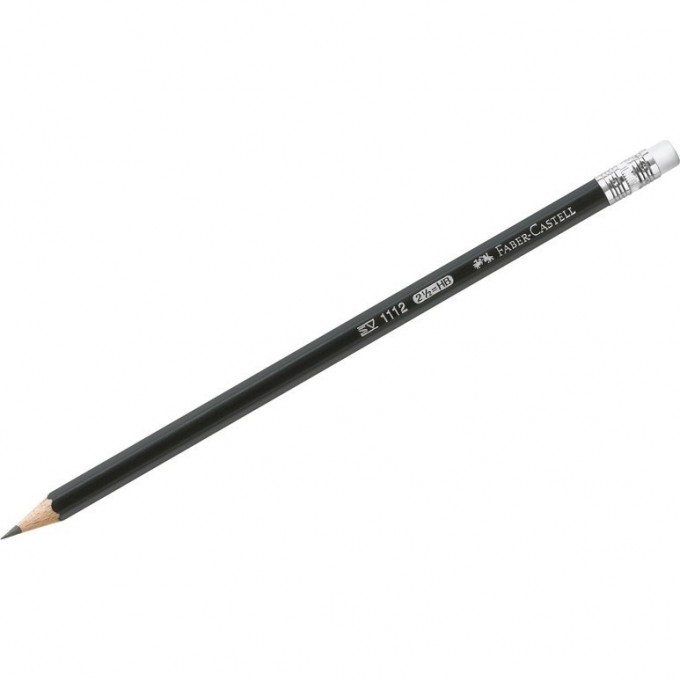 Карандаш чернографитный FABER-CASTELL 1112 HB, с ластиком FR-111200