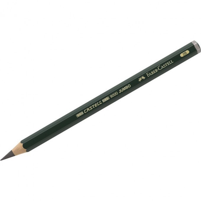 Карандаш чернографитный FABER-CASTELL CASTELL 9000 JUMBO 2B, утолщенный FR-119302