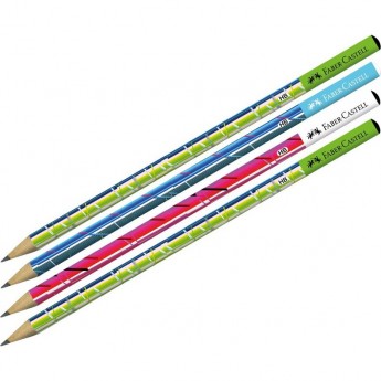 Карандаш чернографитный FABER-CASTELL FESTIVAL HB, круглый, ассорти, пластиковый стакан Карандаш чернографитный FABER-CASTELL FESTIVAL HB, круглый, ассорти, пластиковый стакан