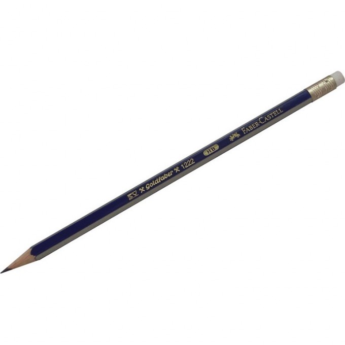 Карандаш чернографитный FABER-CASTELL GOLDFABER 1222 HB, с ластиком FR-116800