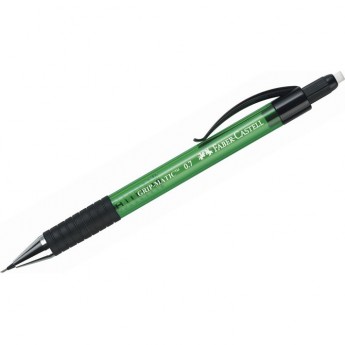 Карандаш механический FABER-CASTELL GRIP MATIC 1377 0,7 мм,грип, с ластиком, автоподача грифеля, зеленый