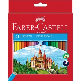 Карандаши цветные FABER-CASTELL, 24 цвета, картон Карандаши цветные FABER-CASTELL, 24 цвета, картон