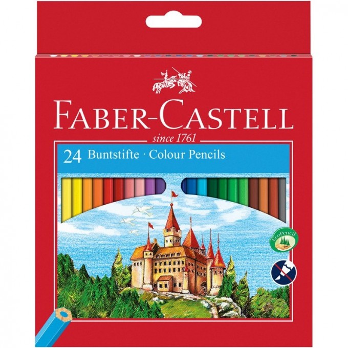 Карандаши цветные FABER-CASTELL, 24 цвета, картон FR-120124