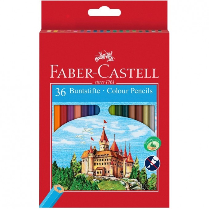 Карандаши цветные FABER-CASTELL, 36 цветов, картон FR-120136