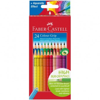 Карандаши цветные FABER-CASTELL GRIP, 24 цветов, трехгранный, картон