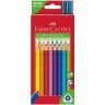 Карандаши цветные FABER-CASTELL JUMBO 20 цветов, трехгранные, утолщенные, картонная упаковка, с точилкой FR-116520