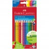 Карандаши цветные FABER-CASTELL JUMBO GRIP, 12 цветов, трехгранные, утолщенные, картонная упаковка FR-110912