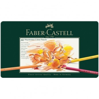 Карандаши цветные художественные FABER-CASTELL POLYCHROMOS 60 цветов, металлическая коробка