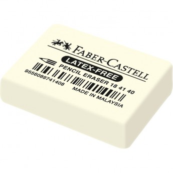Ластик FABER-CASTELL LATEX-FREE, прямоугольный, синтетический каучук, 37*25*7мм Ластик FABER-CASTELL LATEX-FREE, прямоугольный, синтетический каучук, 37*25*7мм