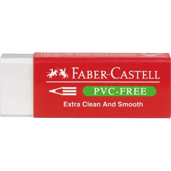 Ластик FABER-CASTELL PVC-FREE, прямоугольный, картонный футляр, 63*22*11мм FR-189520