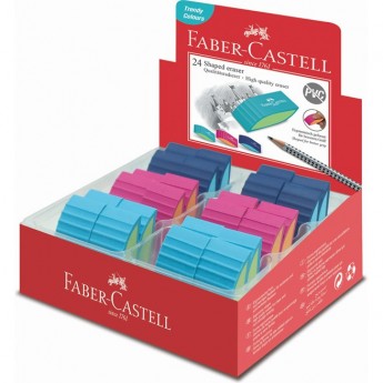 Ластик FABER-CASTELL PVC-FREE, скошенный, в пленке, 50*22*13мм