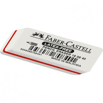 Ластик FABER-CASTELL "LATEX-FREE", скошенный, синтетический каучук, 50*19*8мм