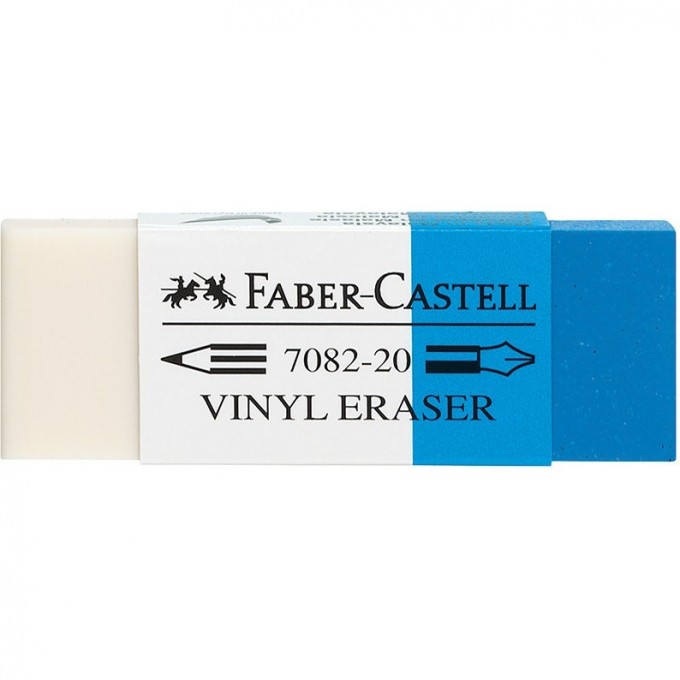 Ластик FABER-CASTELL "PVC-FREE" прямоугольный, комбинированный, 62*21,5*11,5мм FR-188220