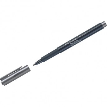 Маркер для декорирования FABER-CASTELL METALLICS серый металлик, пулевидный, 1,5мм Маркер для декорирования FABER-CASTELL METALLICS серый металлик, пулевидный, 1,5мм