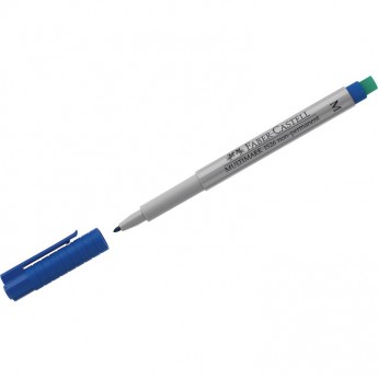 Маркер неперманентный для глянцевых поверхностей FABER-CASTELL MULTIMARK NON PERMANENT M, синий, 1,0мм, с ластиком Маркер неперманентный для глянцевых поверхностей FABER-CASTELL MULTIMARK NON PERMANENT M, синий, 1,0мм, с ластиком