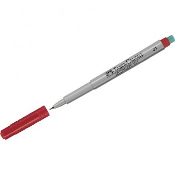 Маркер неперманентный для глянцевых поверхностей FABER-CASTELL MULTIMARK NON PERMANENT S, красный, 0,4мм, с ластиком Маркер неперманентный для глянцевых поверхностей FABER-CASTELL MULTIMARK NON PERMANENT S, красный, 0,4мм, с ластиком