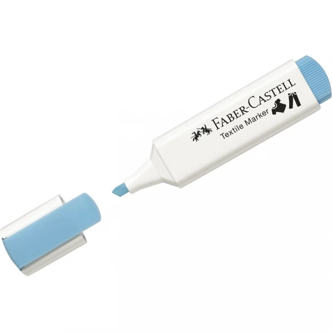 Маркер перманентный для ткани FABER-CASTELL TEXTILE голубой, 1-5мм FR-159527 Маркер перманентный для ткани FABER-CASTELL TEXTILE голубой, 1-5мм FR-159527