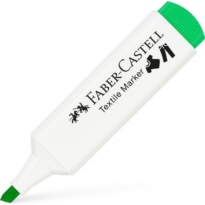 Маркер перманентный для ткани FABER-CASTELL TEXTILE NEON, неоново-зеленый, 1-5мм FR-159531