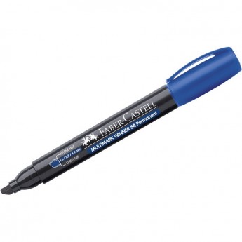 Маркер перманентный FABER-CASTELL MULTIMARK WINNER 54 синий, скошенный, 5,0 мм Маркер перманентный FABER-CASTELL MULTIMARK WINNER 54 синий, скошенный, 5,0 мм