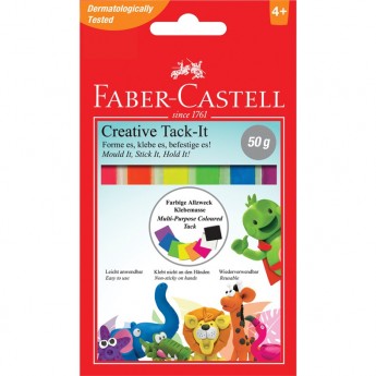 Масса для приклеивания FABER-CASTELL TACK-IT CREATIVE, 50г., цветная