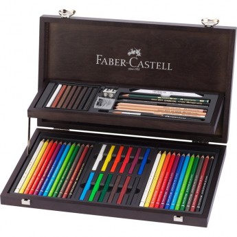 Набор художественных изделий FABER-CASTELL ART & GRAPHIC COMPENDIUM, 54 предмета, деревянный пенал