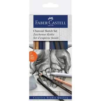 Набор угля и угольных карандашей FABER-CASTELL CHARCOAL SKETCH 7 предметов