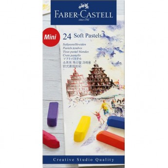 Пастель FABER-CASTELL SOFT PASTELS, 24 цвета, мини, картонная упаковка