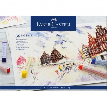 Пастель FABER-CASTELL SOFT PASTELS, 36 цветов, картонная упаковка