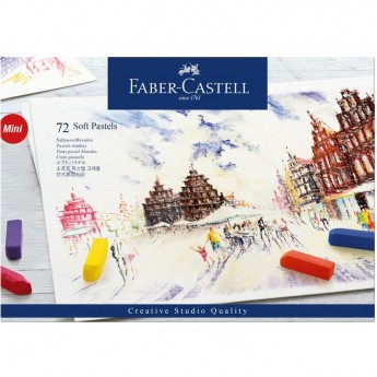 Пастель FABER-CASTELL SOFT PASTELS, 72 цвета, мини, картонная упаковка