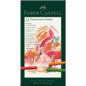 Пастель художественная FABER-CASTELL POLYCHROMOS 12 цветов, картонная упаковка