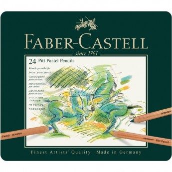 Пастельные карандаши FABER-CASTELL PITT PASTEL, 24 цвета, металлическая коробка