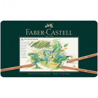 Пастельные карандаши FABER-CASTELL PITT PASTEL, 36 цветов, металлическая коробка