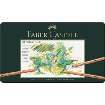 Пастельные карандаши FABER-CASTELL PITT PASTEL 60 цветов, металлическая коробка