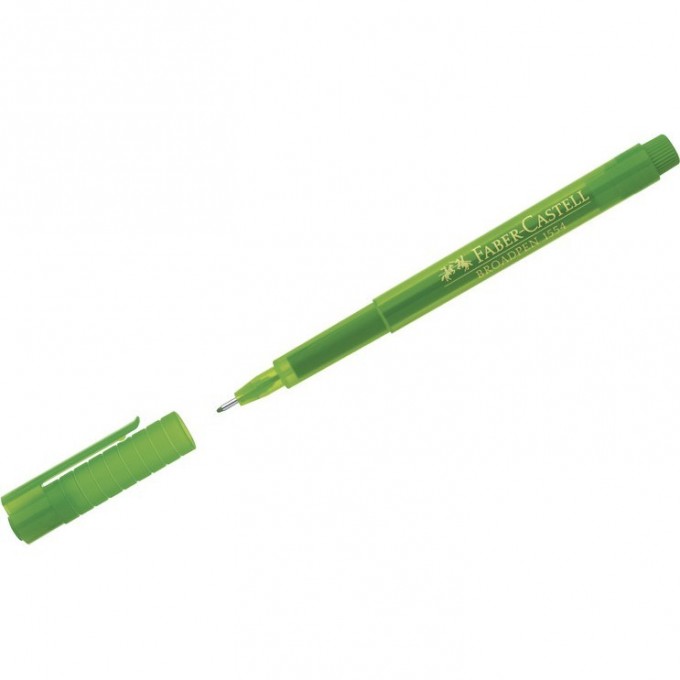 Ручка капиллярная FABER-CASTELL BROADPEN 1554 зеленая, 0,8мм FR-155466