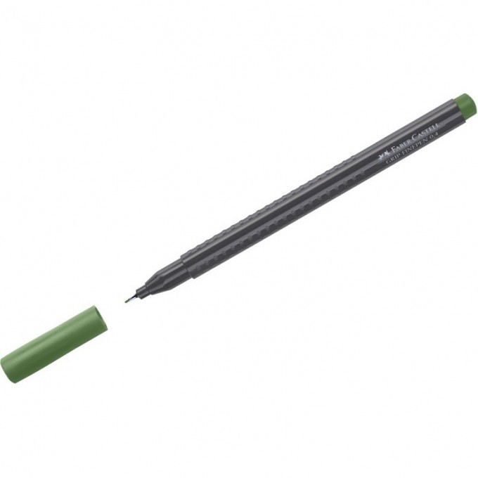 Ручка капиллярная FABER-CASTELL GRIP FINEPEN оливковая, 0,4мм, трехгранная FR-151667