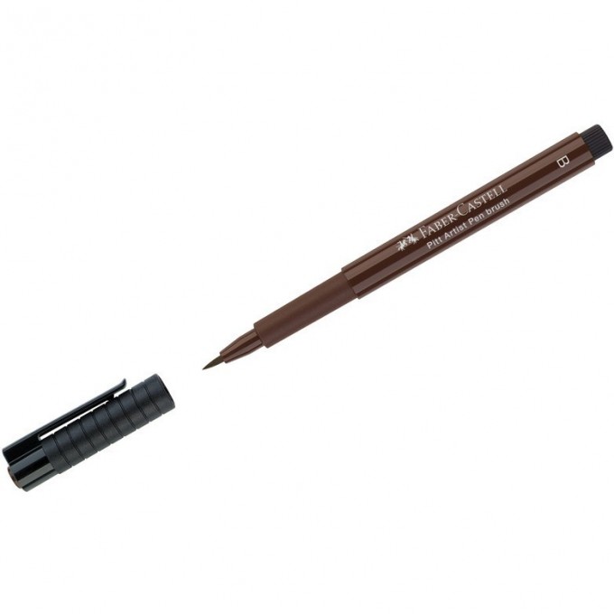 Ручка капиллярная FABER-CASTELL PITT ARTIST PEN BRUSH цвет 175 темная сепия, кистевая FR-167475