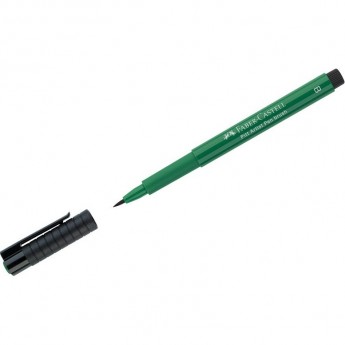 Ручка капиллярная FABER-CASTELL PITT ARTIST PEN BRUSH цвет 264 темно-зеленая, кистевая Ручка капиллярная FABER-CASTELL PITT ARTIST PEN BRUSH цвет 264 темно-зеленая, кистевая