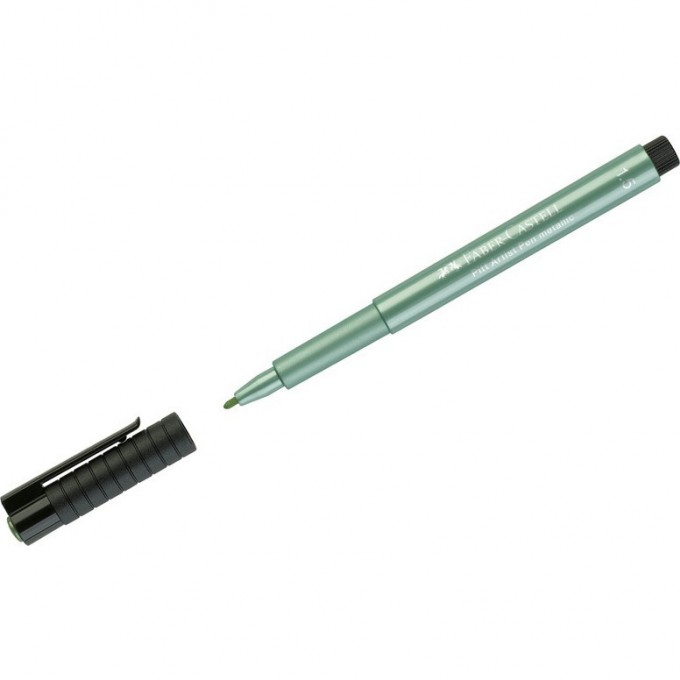 Ручка капиллярная FABER-CASTELL PITT ARTIST PEN METALLIC зеленый металлик, 1,5мм FR-167394