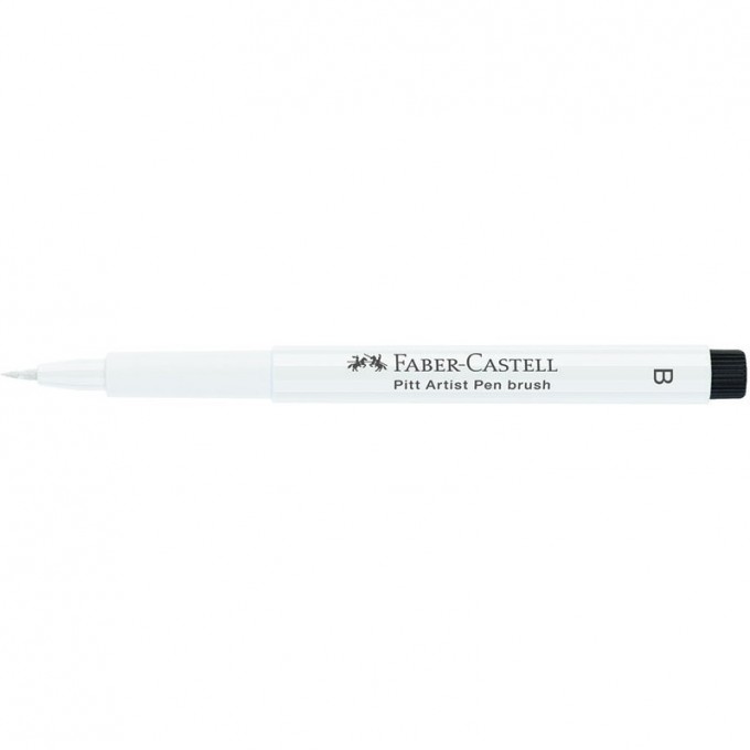 Ручка капиллярная FABER-CASTELL "PITT ARTIST PEN BRUSH" цвет 101 белый, 2,5 мм, пишущий узел "кисть" FR-167401