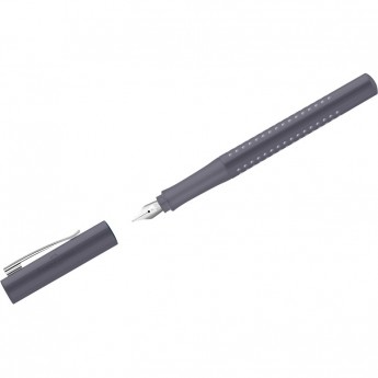 Ручка перьевая FABER-CASTELL GRIP 2010 синяя, F=0,6мм, трехгранная, бархатный серый корпус Ручка перьевая FABER-CASTELL GRIP 2010 синяя, F=0,6мм, трехгранная, бархатный серый корпус