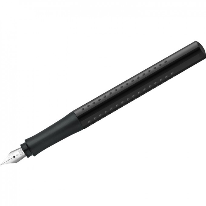 Ручка перьевая FABER-CASTELL GRIP 2010 синяя, F=0,6мм, трехгранная, черный корпус FR-140818