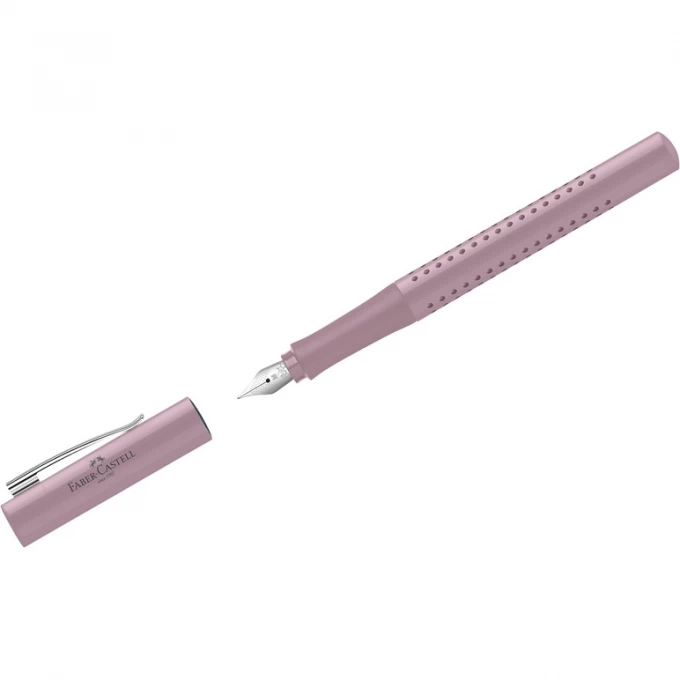 Ручка перьевая FABER-CASTELL GRIP 2010 синяя, М=0,75мм, трехгранная, дымчато-розовый корпус FR-140824 Ручка перьевая FABER-CASTELL GRIP 2010 синяя, М=0,75мм, трехгранная, дымчато-розовый корпус FR-140824